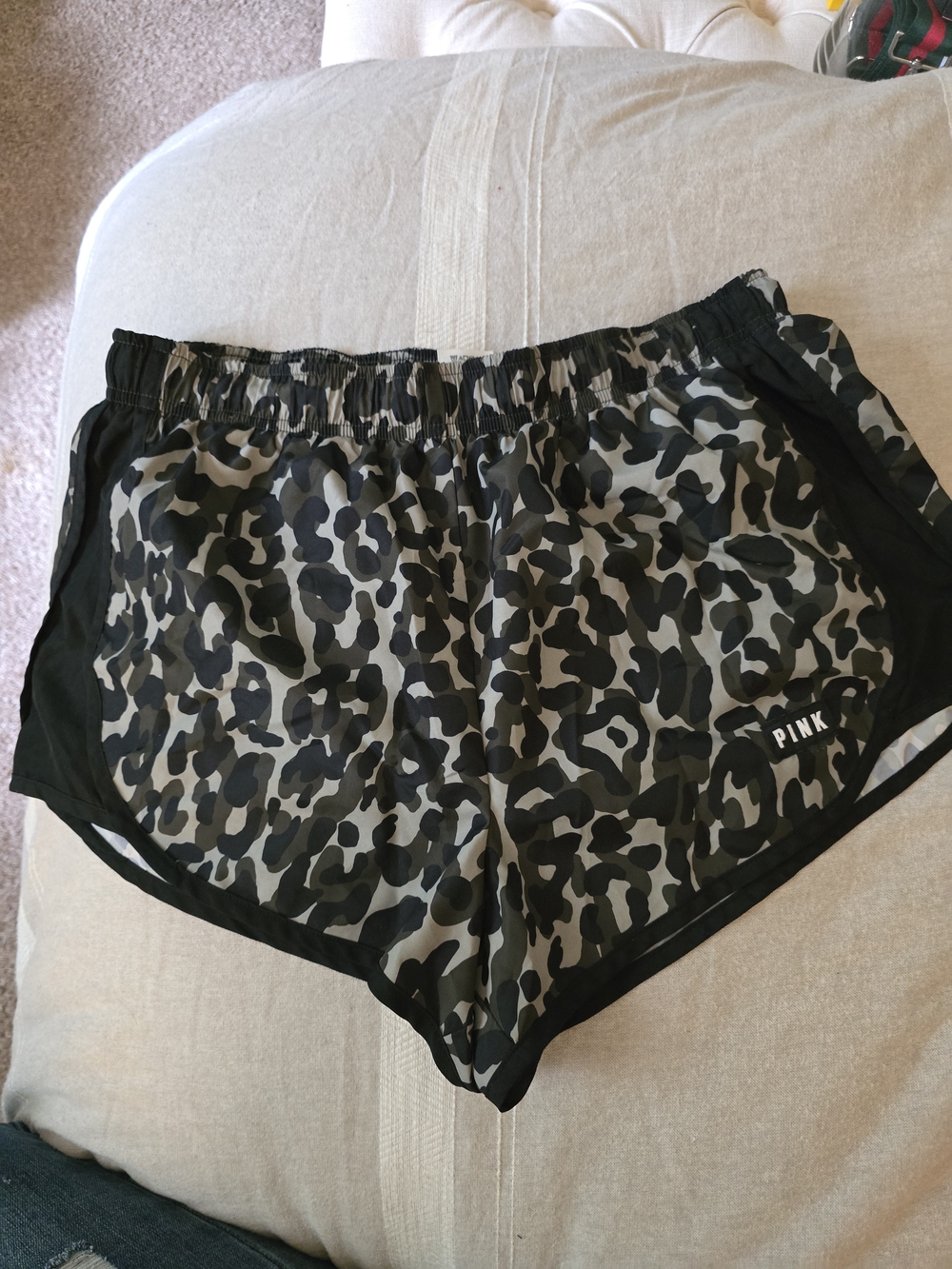PINK Victoria's Secret Cammo/Leopard Print Women’s Lounge Or Running Shorts